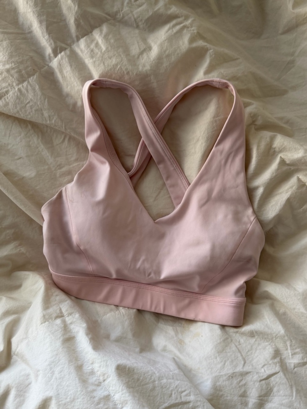 Lululemon Athletica Light Pink Cross-Back Sports Bra